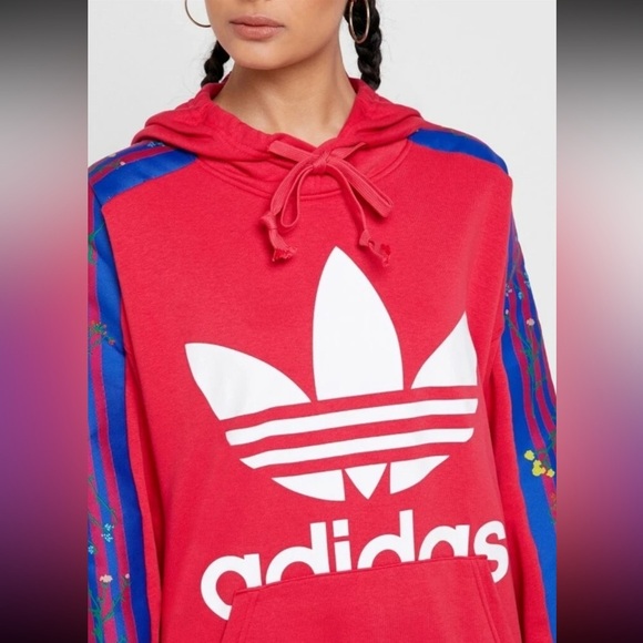 🆕 Women's Adidas Hoodie Floral. Unisex. Small - Picture 3 of 16